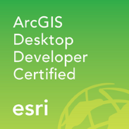 ESRI ArcGIS Desktop Developer certification logo